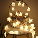 Veilleuse étoile qui sourit guirlande lumineuse blanc