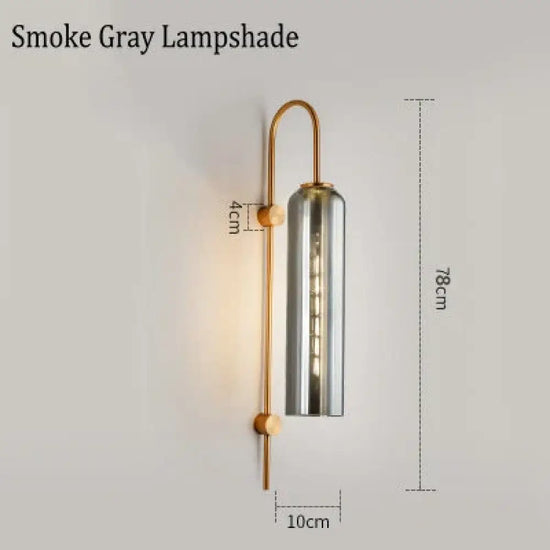 Voici La Transformation: Applique En Verre Fumée Élégante Design Contemporain Murale Grise 1