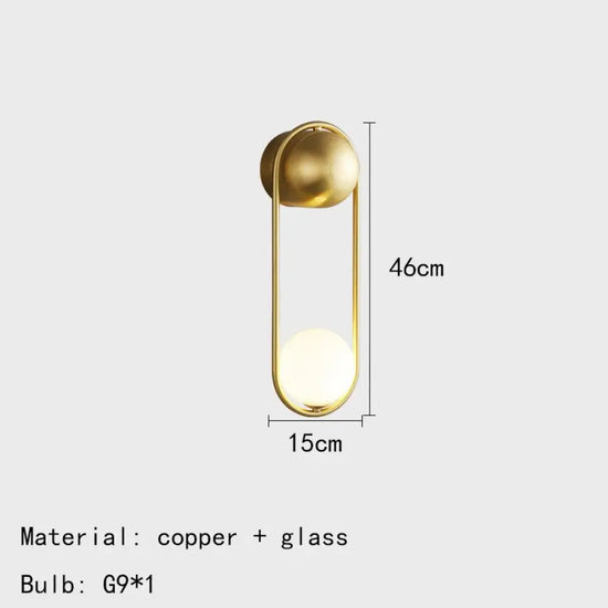 Voici La Transformation: Applique Murale En Laiton Élégante Minimaliste Épurée Or / Lumière