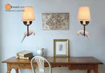 Voici La Transformation: Applique Murale Led Décorative Avec Oiseau Perché Chambre