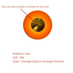 Voici La Transformation: Applique Murale Led Ronde Métal Design Moderne Élégant Orange /