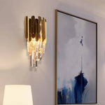 Voici La Transformation Du Titre: Applique Doré En Cristal Élégant Design Contemporain Murale