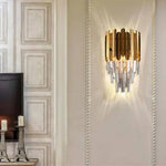 Voici La Transformation Du Titre: Applique Doré En Cristal Élégant Design Contemporain Murale