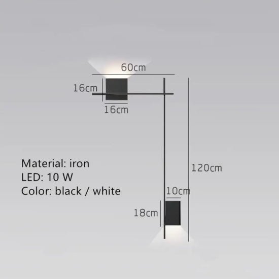 Voici La Transformation Du Titre: Applique Murale Design Led Géométrique Élégante Moderne E /