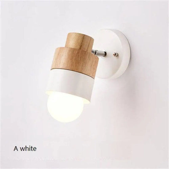 Voici La Transformation Du Titre: Applique Murale Led Bois Design Élégant Blanc - Rond Chambre