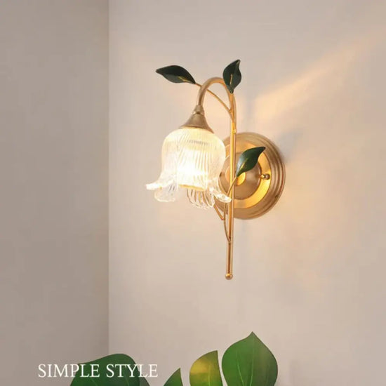 Voici La Transformation Du Titre: Applique Murale Pastorale Dorée Élégante Rustique Chambre