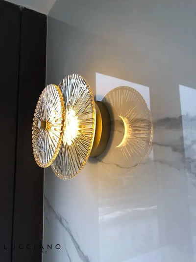 Geometric LED wall light with an off-kilter design