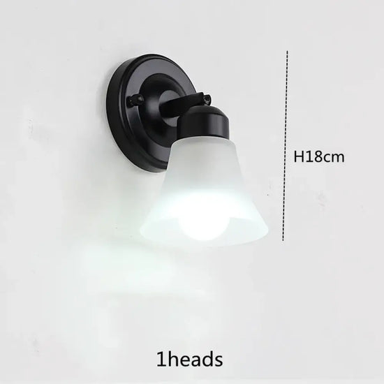 Voici La Version Modifiée: Applique Murale Rétro Élégante Lumineuse Design Moderne 1Têtes Noir