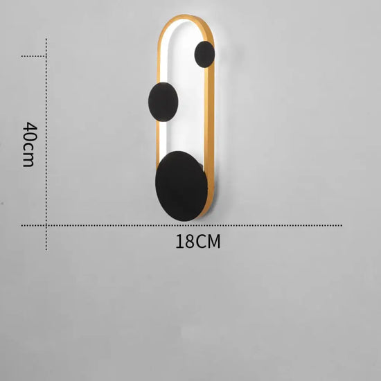 Voici Le Nouveau Titre: Applique Murale Moderne Design Élégante Led Ovale - Doré / Froide Chambre