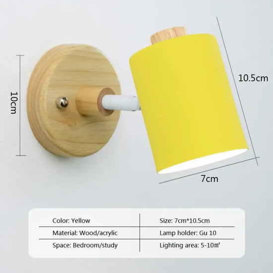 Voici Le Résultat: Applique Murale Nordique Design Minimaliste Chic Jaune / Blanc Froid Prise Ul