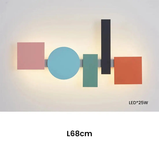 Voici Le Titre Transformé: Applique Led Design Nordique Élégante Minimaliste L68Cm Murale Chambre