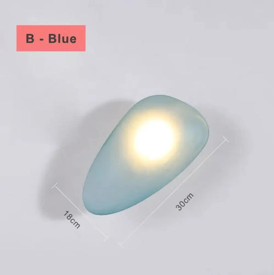 Voici Le Titre Transformé: Applique Led Nordique Design Élégant Lumineux B-Bleu / Blanc Chaud