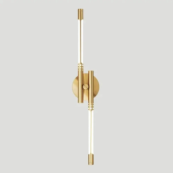 Voici Le Titre Transformé: Applique Murale De Luxe Moderne Cuivre Élégant 2 Têtes Or A Chambre
