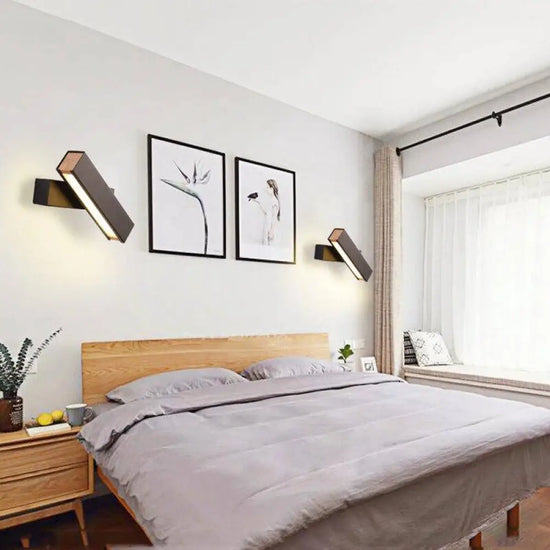 Voici Le Titre Transformé: Applique Murale Design Led Rectangles Aluminium Ajustable Chambre