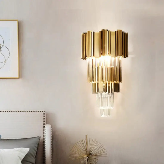 Voici Le Titre Transformé: Applique Murale En Cristal Élégante Design Contemporain Chambre
