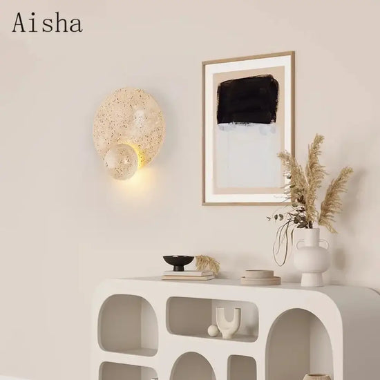 Voici Le Titre Transformé: Applique Murale En Pierre Zen Minimaliste Chambre