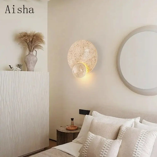 Voici Le Titre Transformé: Applique Murale En Pierre Zen Minimaliste Chambre