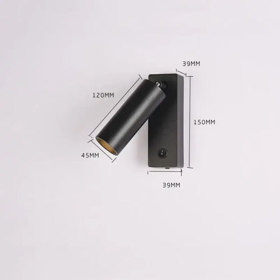 Voici Le Titre Transformé: Applique Murale Led 3W Design Pivotant Élégant Noir / Blanc Chaud