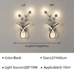 Voici Le Titre Transformé: Applique Murale Led Design Minimaliste Chic F Noir / Blanc Naturel