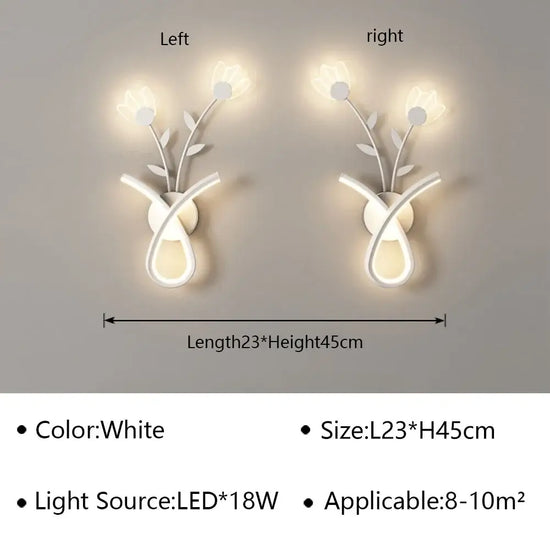 Voici Le Titre Transformé: Applique Murale Led Design Minimaliste Chic G Blanc / Blanc Chaud (Sans