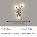 Voici Le Titre Transformé: Applique Murale Led Design Minimaliste Chic Noir A / Blanc Naturel