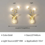 Voici Le Titre Transformé: Applique Murale Led Design Minimaliste Chic Or H / Blanc Naturel (Sans
