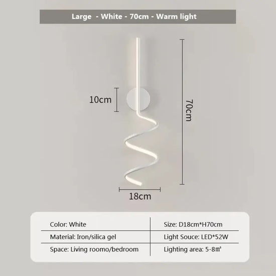 Voici Le Titre Transformé: Applique Murale Led Élégante Contemporaine Design Blanc-70Cm / Blanc
