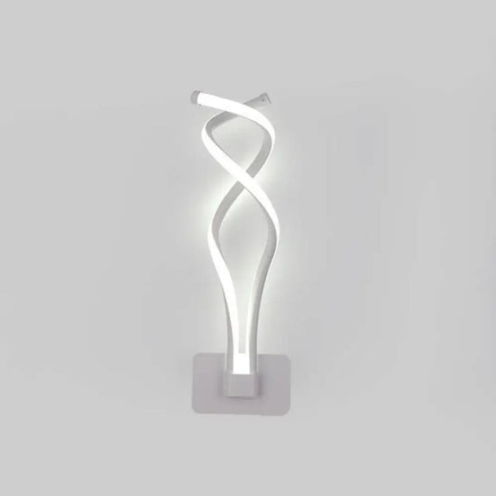Voici Le Titre Transformé: Applique Murale Led Spirale Design Contemporain Élégant Blanc /