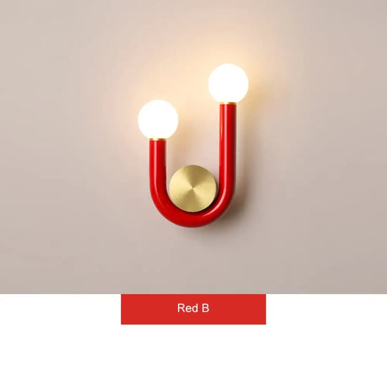 Voici Le Titre Transformé: Applique Murale Minimaliste Design Élégant Chic Rouge B Chambre