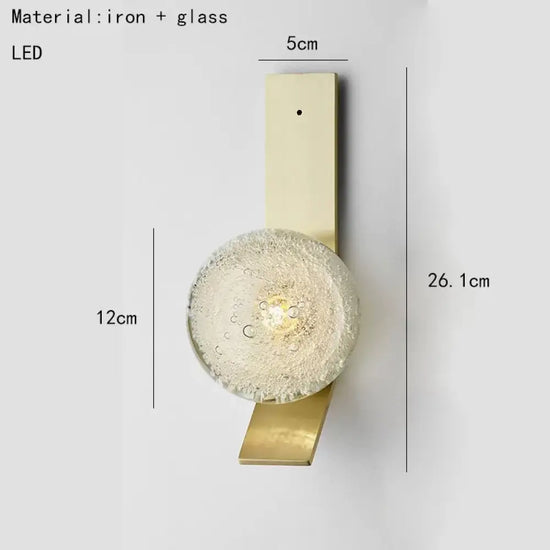 Voici Le Titre Transformé: Applique Murale Minimaliste Design Nordique Élégante Or / 5000K Chambre