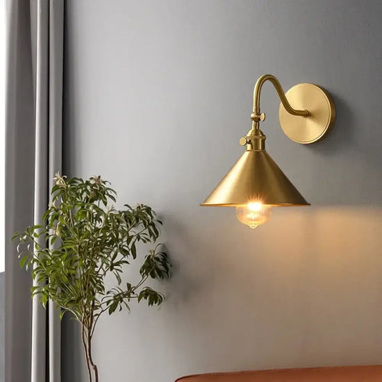 Voici Le Titre Transformé: Applique Murale Nordique Design Cuivre Élégant Chambre