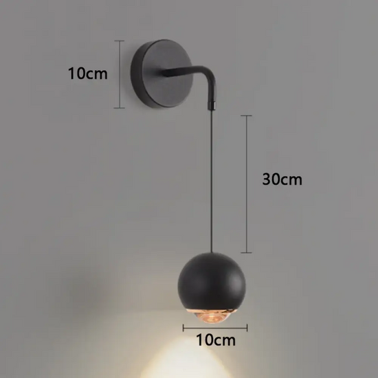 Voici Le Titre Transformé: Applique Murale Nordique Élégante Lumière Design Wd345-Noir /