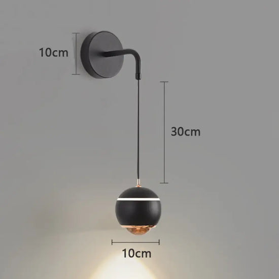 Voici Le Titre Transformé: Applique Murale Nordique Élégante Lumière Design Wd346-Noir /