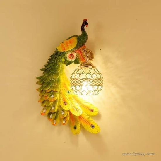 Voici Le Titre Transformé: Applique Murale Oiseaux Paons Élégants Artistiques Chambre