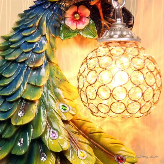 Voici Le Titre Transformé: Applique Murale Oiseaux Paons Élégants Artistiques Chambre