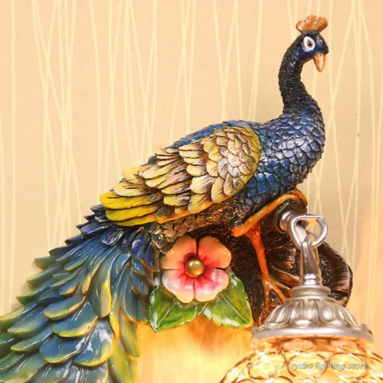 Voici Le Titre Transformé: Applique Murale Oiseaux Paons Élégants Artistiques Chambre