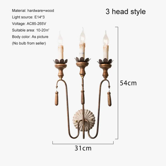 Voici Le Titre Transformé: Applique Murale Rétro Bois Vintage Campagne Chambre