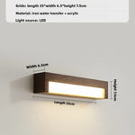 Voici Le Titre Transformé: Applique Murale Rétro Design Lumineux Élégant Couleur Noyer - 35 Cm