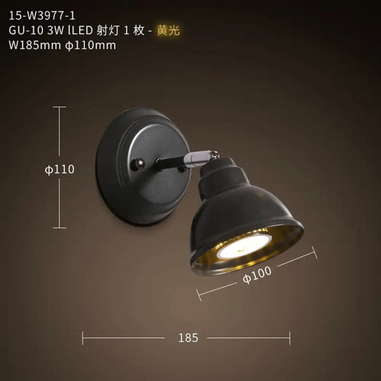 Voici Le Titre Transformé: Applique Murale Rétro Métal Vintage Design Industriel Noir / Blanc