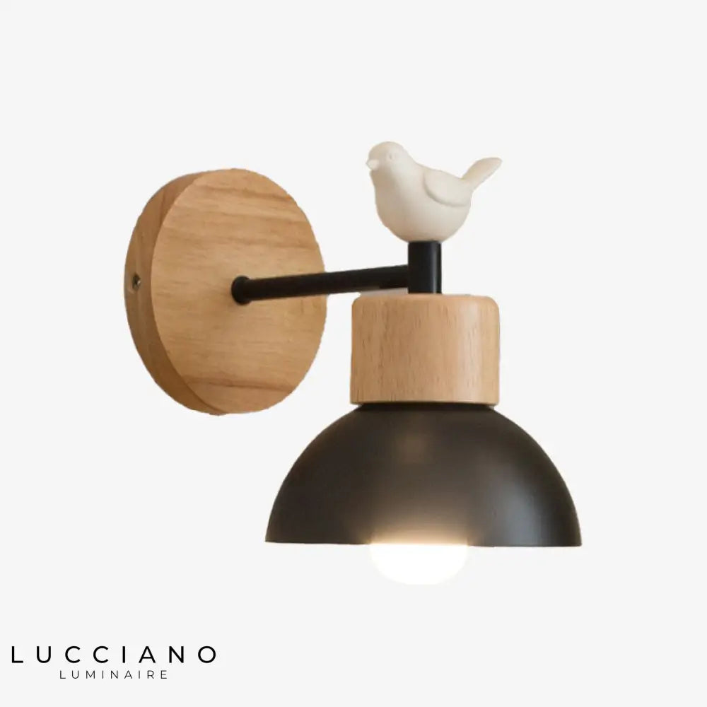Voici Le Titre Transformé: Applique Murale Scandinave Minimaliste Oiseau Design A - Noir Chambre