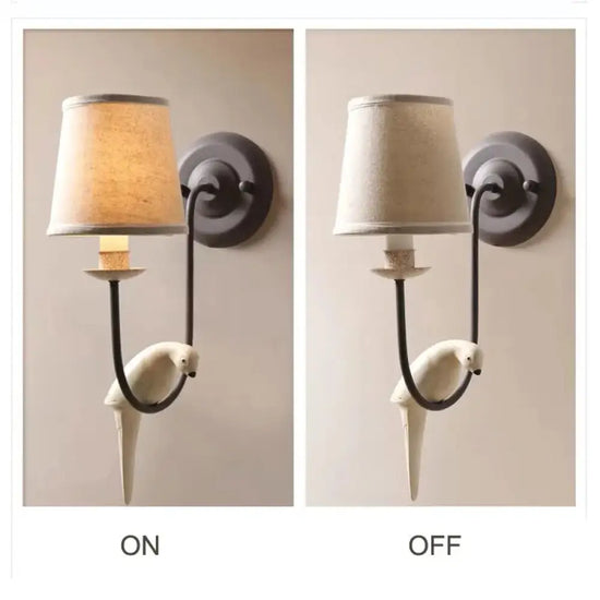 Voici Ma Proposition: Applique Murale Antique Américaine Ornée Oiseau Chambre