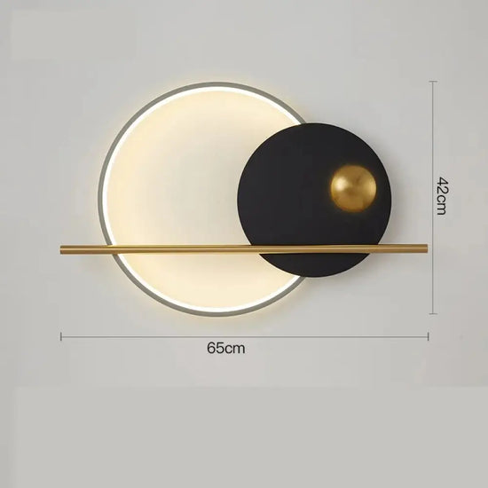 Voici Ma Proposition: Applique Murale Design Scandinave Épurée Lumineuse 65Cm Black Chambre