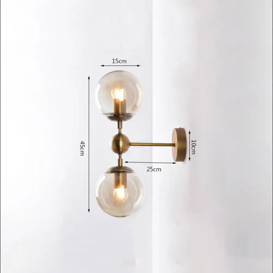 Voici Ma Proposition: Applique Murale Rétro Dorée Design Et Chic 2 Têtes Chambre