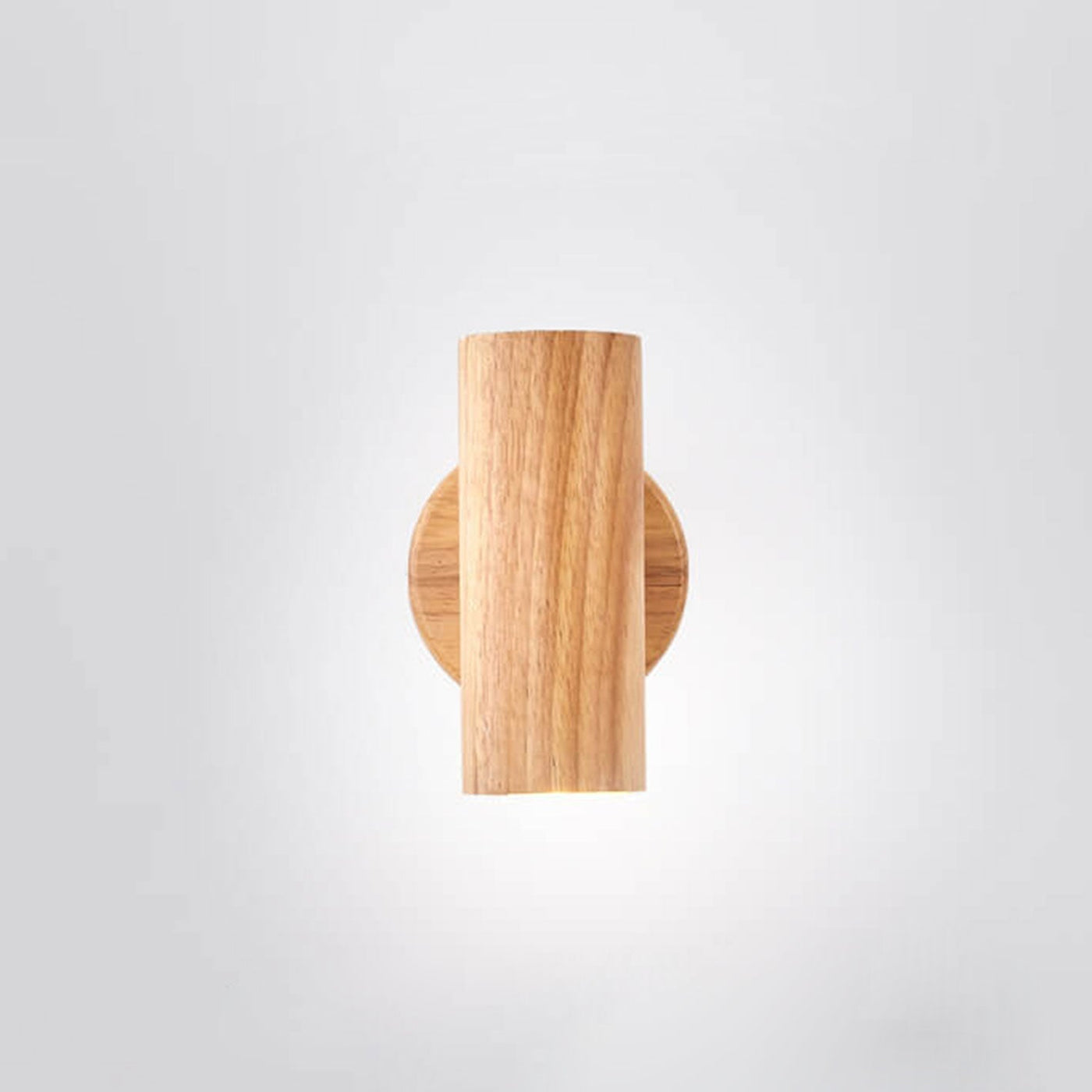Applique murale cylindrique moderne en bois avec LED 1 lumière