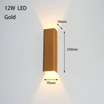 12W 18W Led Murale Design Contemporain Corps En Or / Blanc Froid (5 500-7 000 K). Applique Chambre