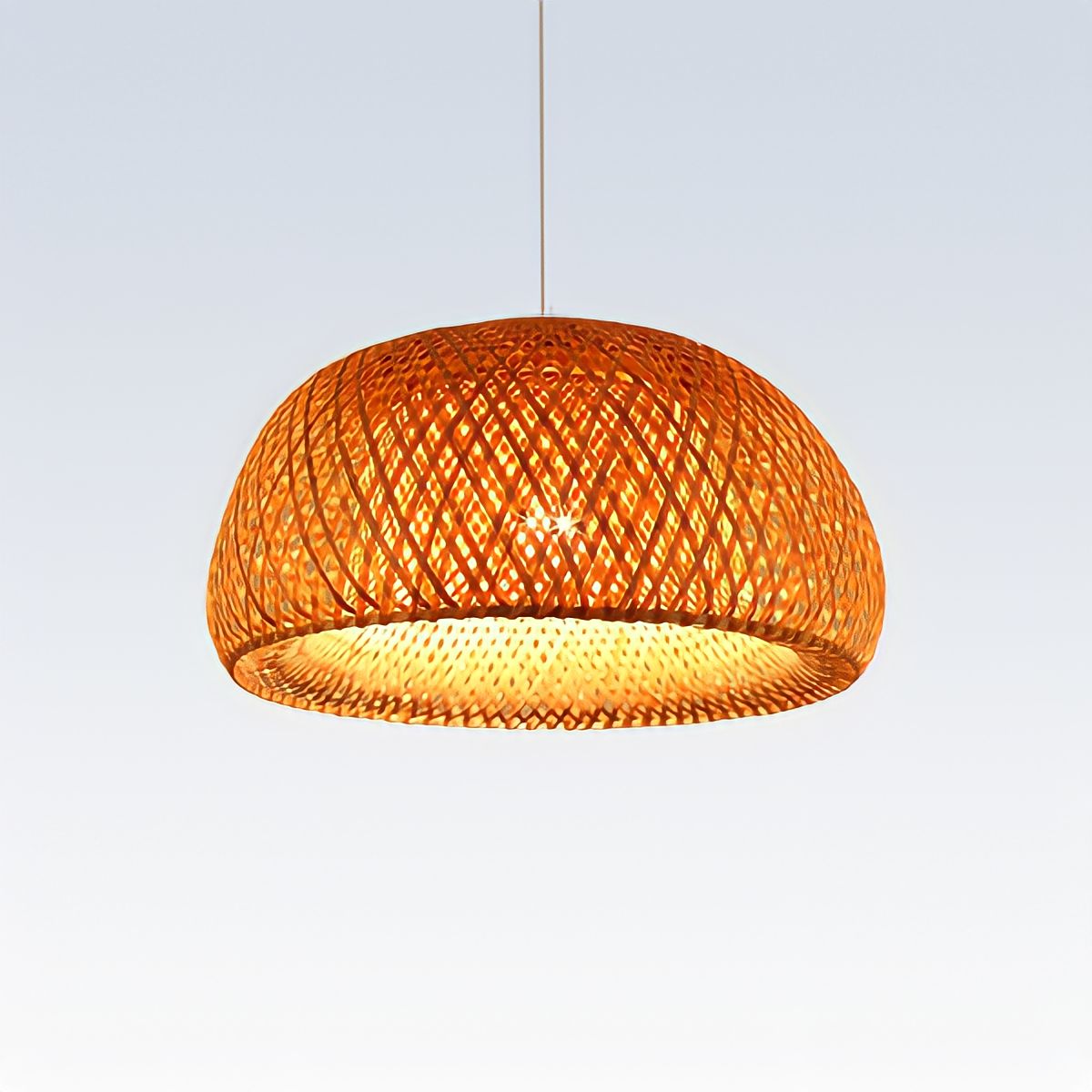 Lustre rond bambou Weavy