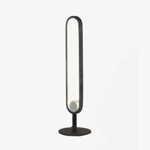 Lampe LED design anneau métal noir