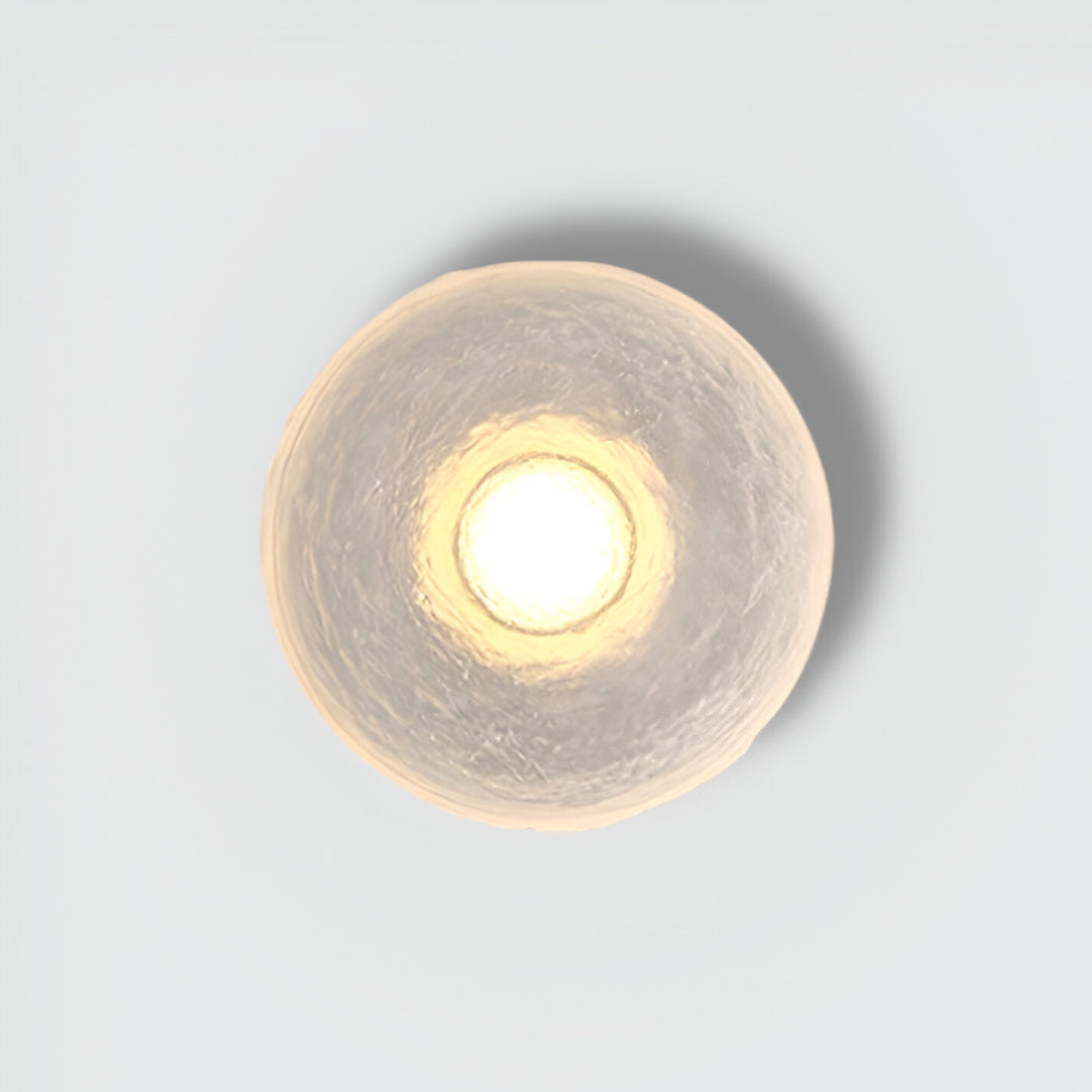 Applique murale ronde minimaliste moderne en résine LED 1 lumière