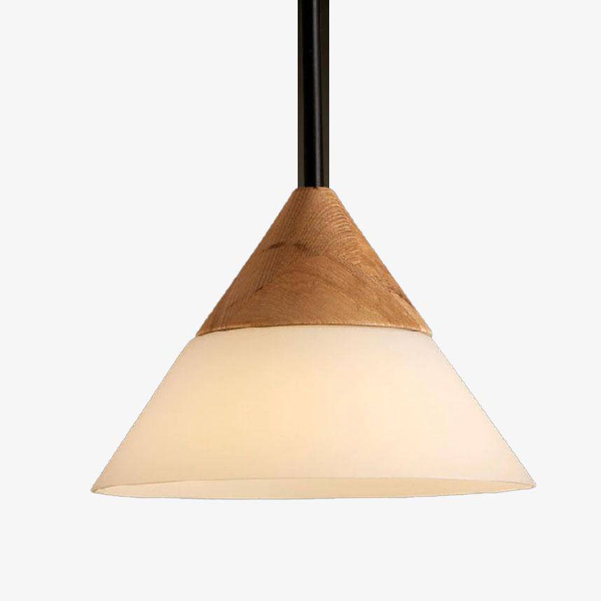 Suspension LED Loft bois et verre