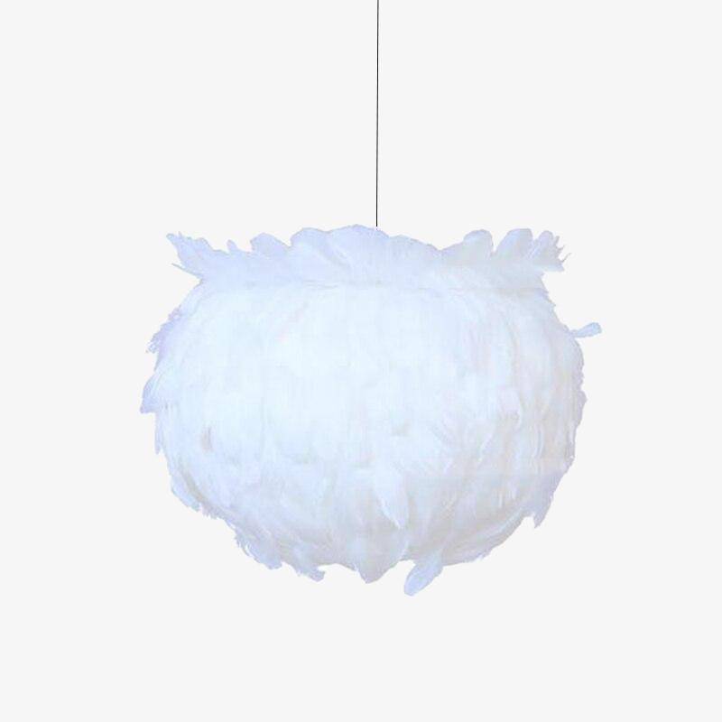 Lustre LED plumes blanc Loft